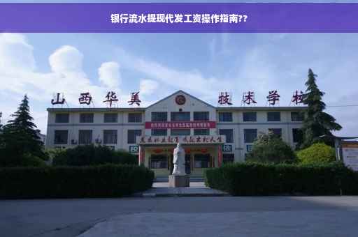 银行流水提现代发工资操作指南??