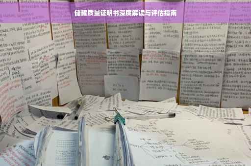 储罐质量证明书深度解读与评估指南