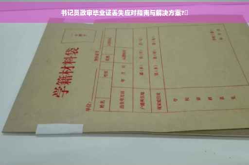 书记员政审毕业证丢失应对指南与解决方案?✨