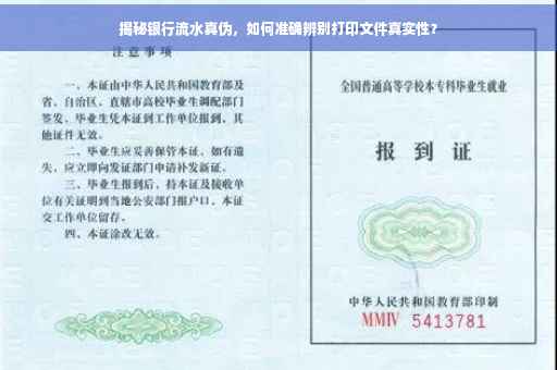 揭秘银行流水真伪,如何准确辨别打印文件真实性? 揭秘银行流水真伪,如何准确辨别打印文件真实性?