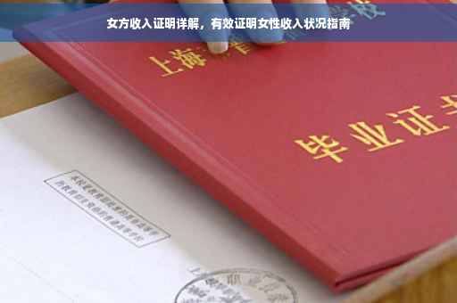 女方收入证明详解，有效证明女性收入状况指南