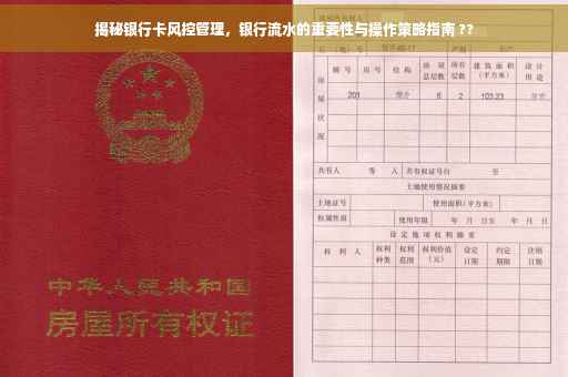 揭秘银行卡风控管理，银行流水的重要性与操作策略指南 ??