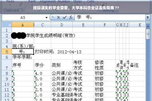 找回遗失的学业荣誉，大学本科毕业证丢失指南 ??