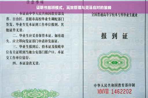 证明书排班模式，高效管理与灵活应对的策略
