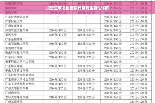 投资证明书封面设计及其重要性详解
