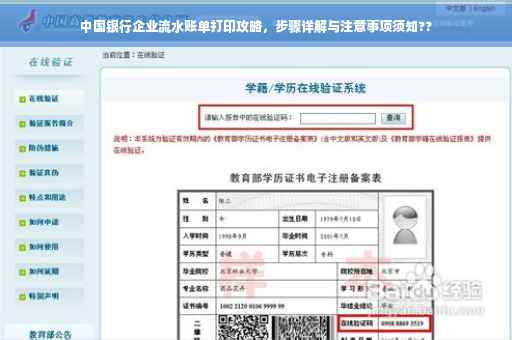 中国银行企业流水账单打印攻略，步骤详解与注意事项须知??