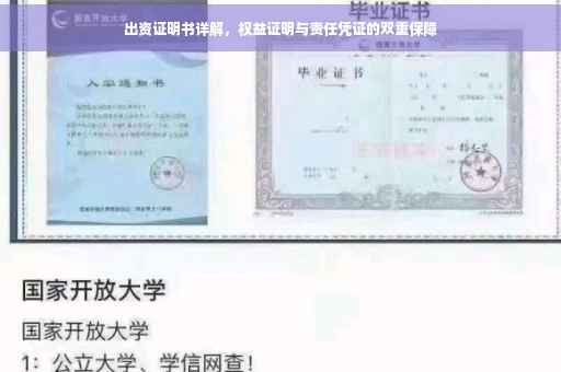 出资证明书详解，权益证明与责任凭证的双重保障