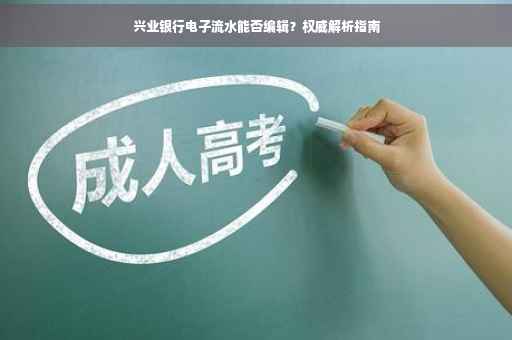 兴业银行电子流水能否编辑？权威解析指南