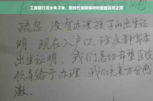 工商银行流水电子单，新时代金融体验的便捷高效之路