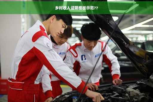 乡村收入证明模板示范??