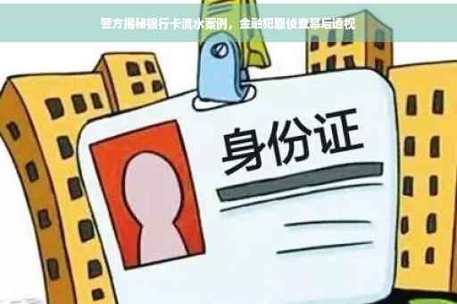 警方揭秘银行卡流水案例，金融犯罪侦查幕后透视