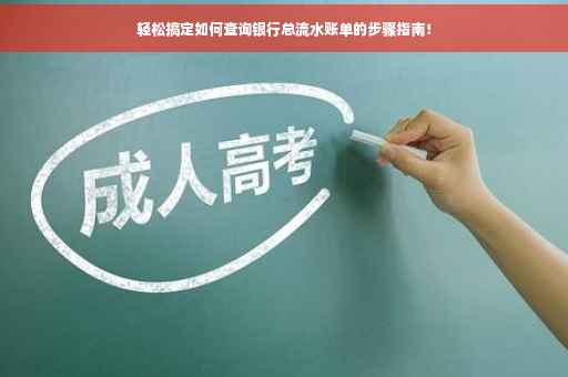 轻松搞定如何查询银行总流水账单的步骤指南！