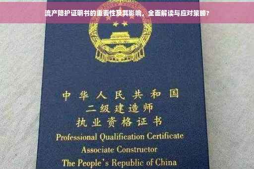 流产陪护证明书的重要性及其影响，全面解读与应对策略?