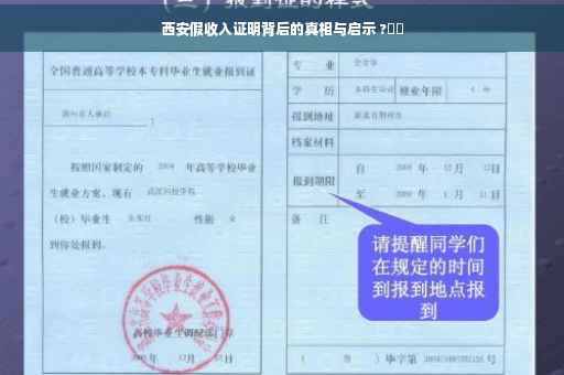 西安假收入证明背后的真相与启示 ?⚡️