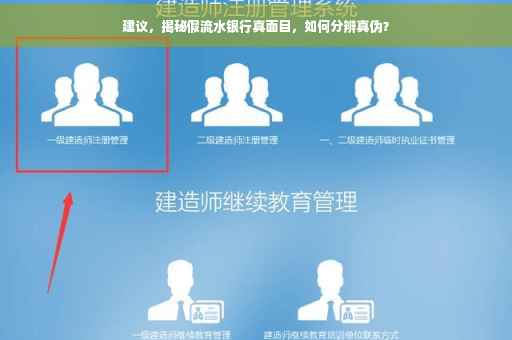 建议，揭秘假流水银行真面目，如何分辨真伪？