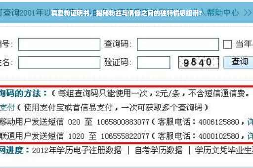 真爱粉证明书，揭秘粉丝与偶像之间的独特情感纽带?