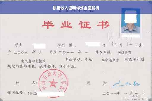 税后收入证明样式全面解析