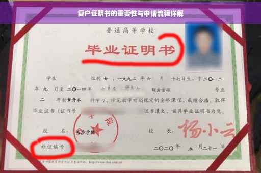 复户证明书的重要性与申请流程详解