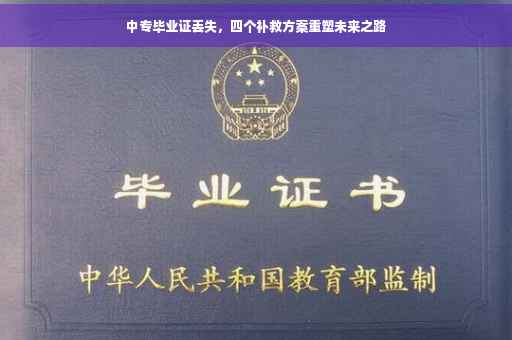中专毕业证丢失，四个补救方案重塑未来之路