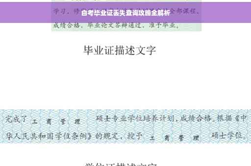 自考毕业证丢失查询攻略全解析