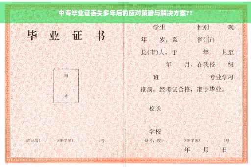 中专毕业证丢失多年后的应对策略与解决方案??