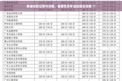香港任职证明书详解，重要性及申请流程全攻略 ??