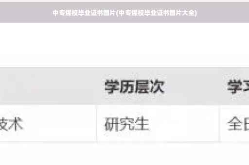 中专煤校毕业证书图片(中专煤校毕业证书图片大全)