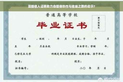 豆瓣收入证明助力自媒体创作与收益之路的启示?
