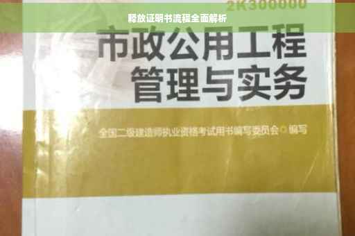 释放证明书流程全面解析