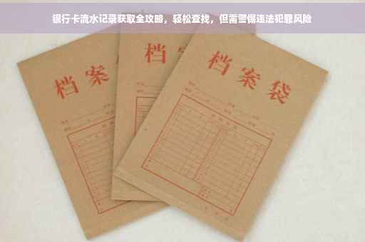 银行卡流水记录获取全攻略，轻松查找，但需警惕违法犯罪风险