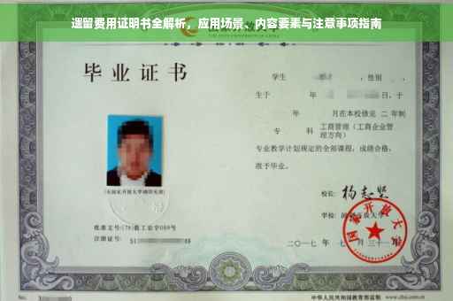 遗留费用证明书全解析，应用场景、内容要素与注意事项指南