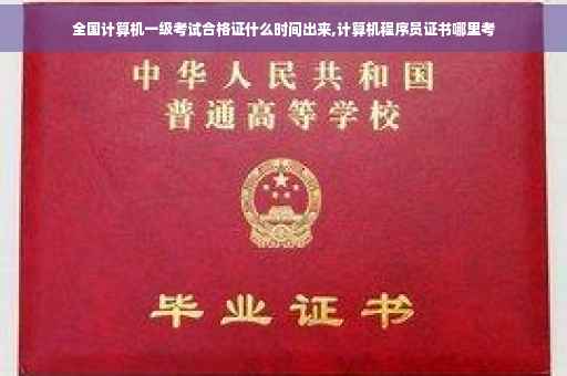 全国计算机一级考试合格证什么时间出来,计算机程序员证书哪里考