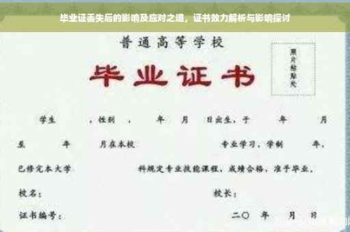 毕业证丢失后的影响及应对之道，证书效力解析与影响探讨