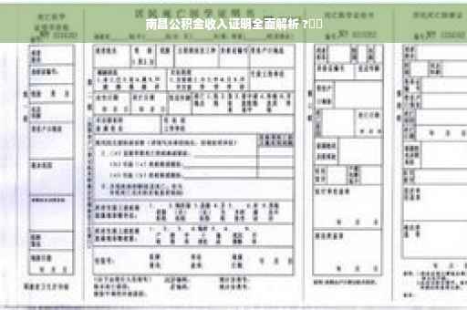 南昌公积金收入证明全面解析 ?⚡️