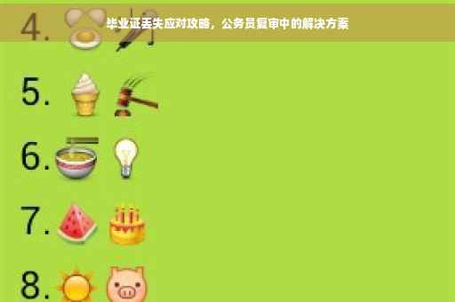 毕业证丢失应对攻略，公务员复审中的解决方案