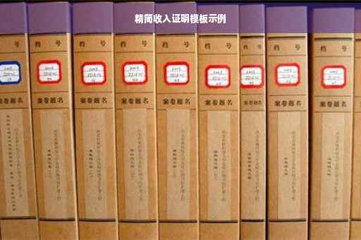 精简收入证明模板示例