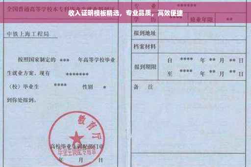 收入证明模板精选，专业品质，高效便捷