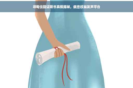 寻甸住院证明书真相揭秘，病患权益发声平台