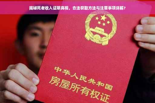 揭秘死者收入证明真相，合法获取方法与注意事项详解?