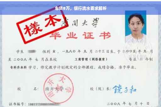 车贷8万，银行流水要求解析