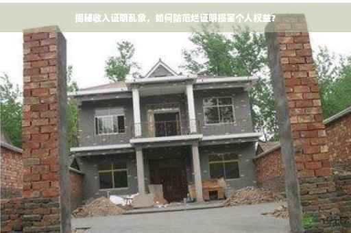 揭秘收入证明乱象，如何防范烂证明损害个人权益？