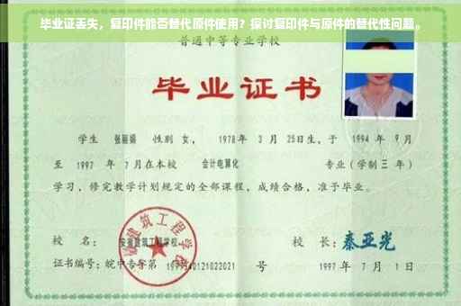 毕业证丢失，复印件能否替代原件使用？探讨复印件与原件的替代性问题。