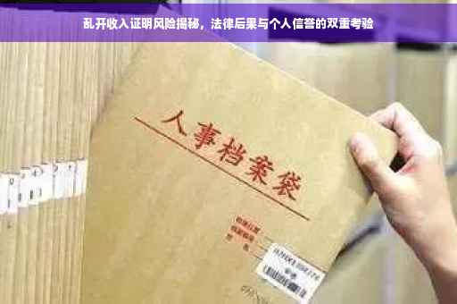 乱开收入证明风险揭秘，法律后果与个人信誉的双重考验