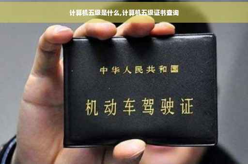 计算机五级是什么,计算机五级证书查询
