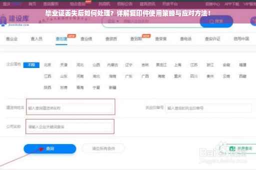 毕业证丢失后如何处理？详解复印件使用策略与应对方法！