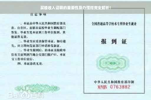 买楼收入证明的重要性及办理指南全解析！