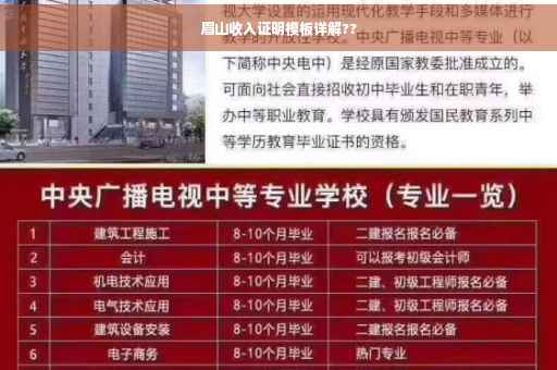 眉山收入证明模板详解??