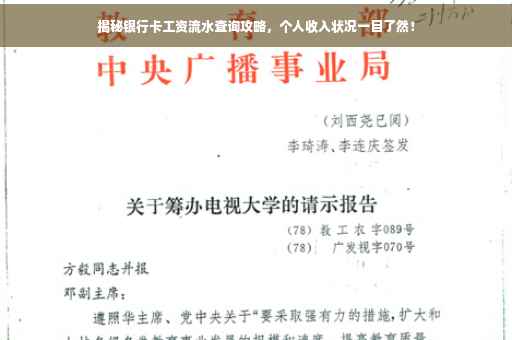 揭秘银行卡工资流水查询攻略，个人收入状况一目了然！