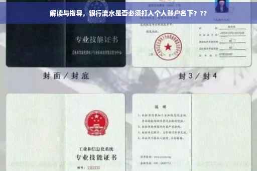 解读与指导，银行流水是否必须打入个人账户名下？??
