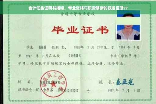 会计任命证明书揭秘，专业资格与职责明晰的权威证明??